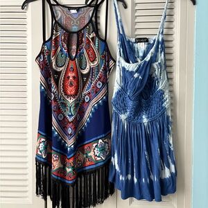 2 Venus tops-one with fringe detail. The other with beautiful braiding Worn once